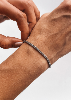 Браслет без вставок Срібло 925° (родій) рс205714