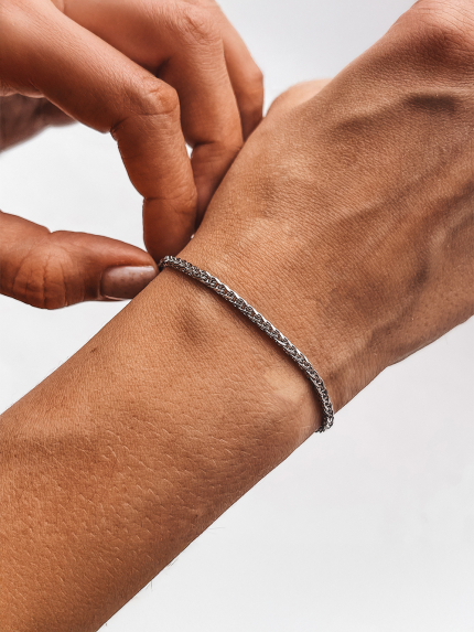 Браслет без вставок Срібло 925° (родій) рс205714