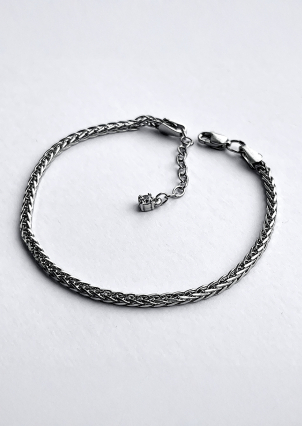 Браслет без вставок Срібло 925° (родій) рс205714