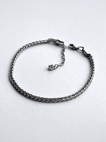 Браслет без вставок Срібло 925° (родій) рс205714