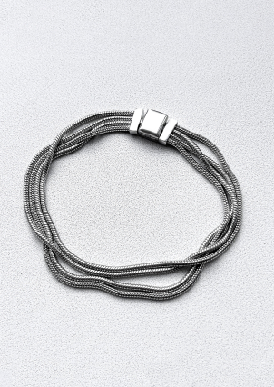 Браслет без вставок Срібло 925° (родій) рс208414