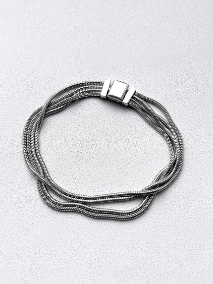 Браслет без вставок Срібло 925° (родій) рс208414