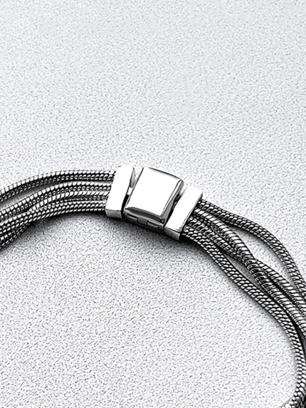 Браслет без вставок Срібло 925° (родій) рс208414