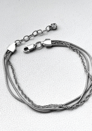 Браслет фіаніт Срібло 925° (родій) рс224515