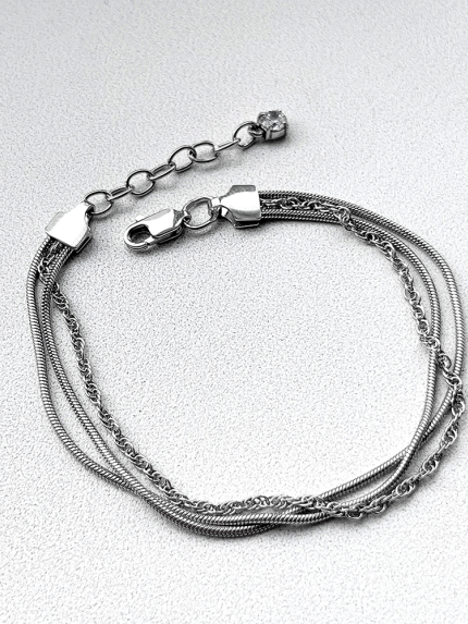 Браслет фіаніт Срібло 925° (родій) рс224515