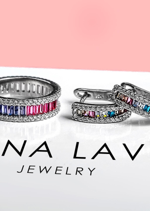 Pierścionek szafirowy Srebro 925° (rod) кк2фц/2097