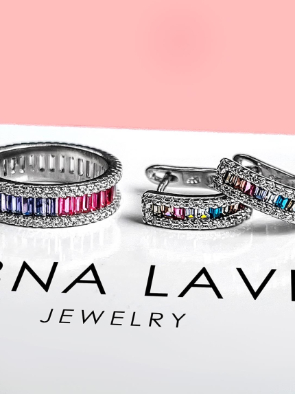 Pierścionek szafirowy Srebro 925° (rod) кк2фц/2097