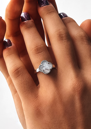 Каблучка перламутр Срібло 925° (родій) кк2п/1024