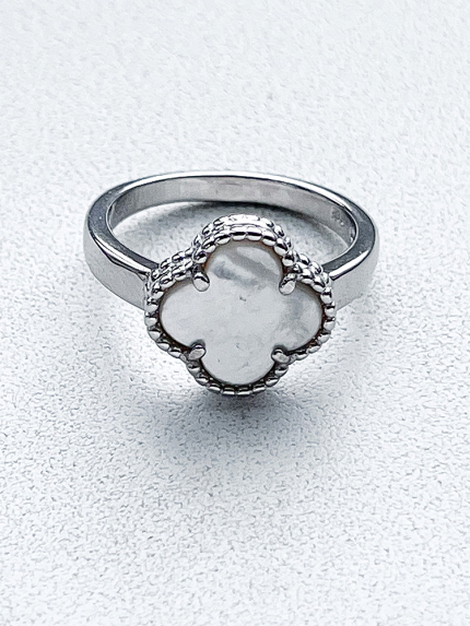 Pierścionek z masy perłowej Srebro 925° (rod) кк2п/1024