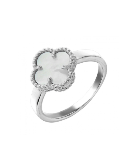 Pierścionek z masy perłowej Srebro 925° (rod) кк2п/1024