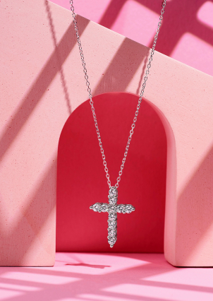 Кольє Фіаніт (5А) Срібло 925° (родій) 862221