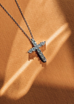 Кольє Фіаніт (5А) Срібло 925° (родій) 862221