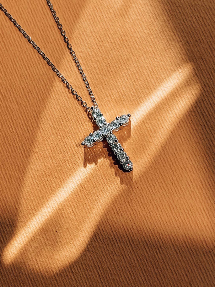 Кольє Фіаніт (5А) Срібло 925° (родій) 862221