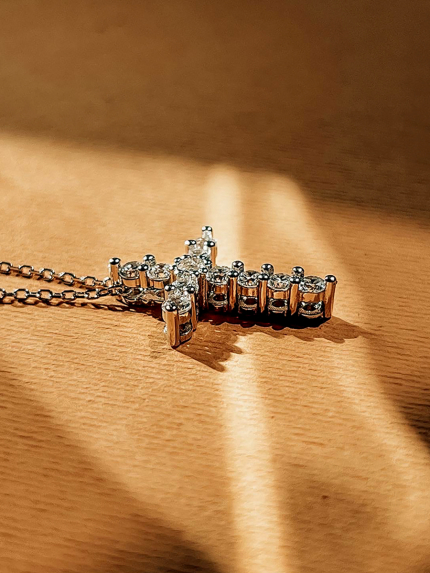 Кольє Фіаніт (5А) Срібло 925° (родій) 862221