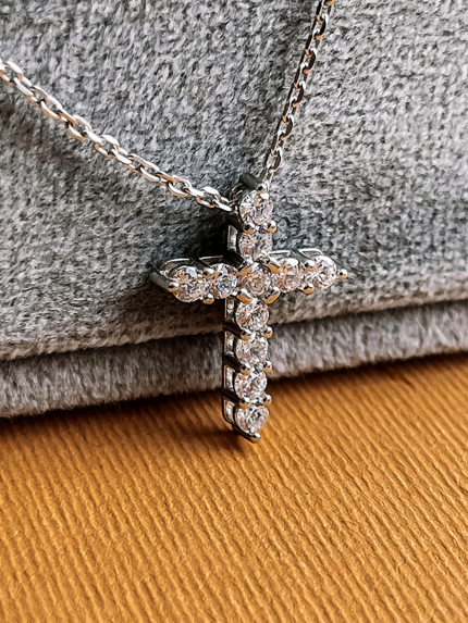 Кольє Фіаніт (5А) Срібло 925° (родій) 862221