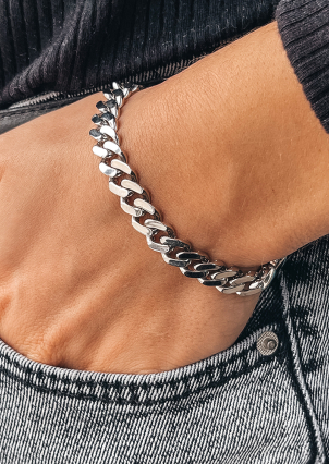 Браслет без вставок Срібло 925° (родій) 661225