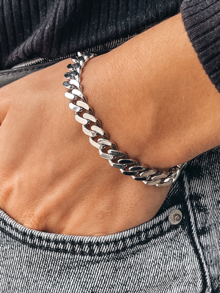 Браслет без вставок Срібло 925° (родій) 661225