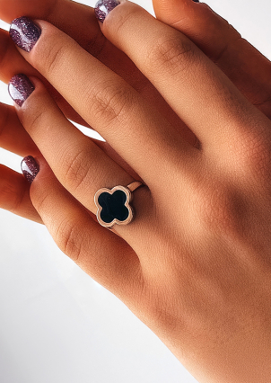 Каблучка емаль Срібло 925° золото 375° 000477