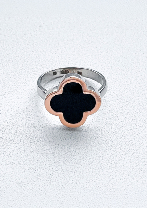 Каблучка емаль Срібло 925° золото 375° 000477