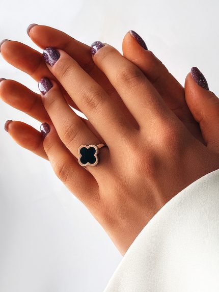 Pierścionek emaliowany Srebro 925°, złoto 375° 000477