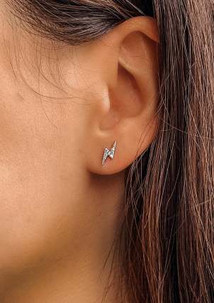 Сережки фіаніт Срібло 925° (родій) 82865