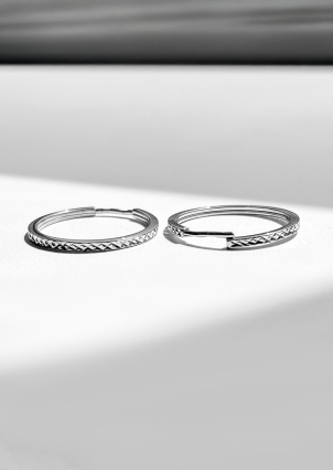 Сережки без вставок Срібло 925° (родій) 1-5131.0.9