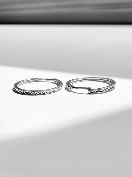 Сережки без вставок Срібло 925° (родій) 1-5131.0.9