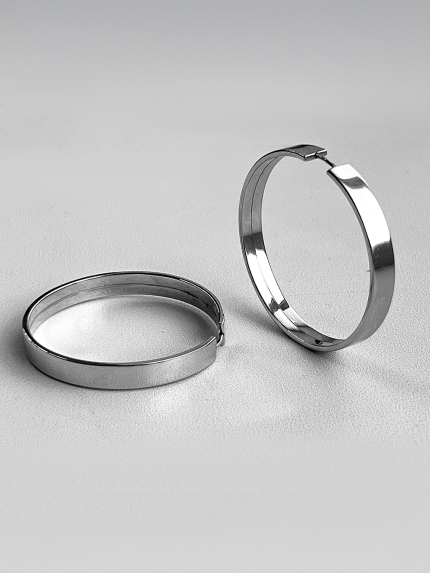 Сережки без вставок Срібло 925° (родій) 1-5109.0.2