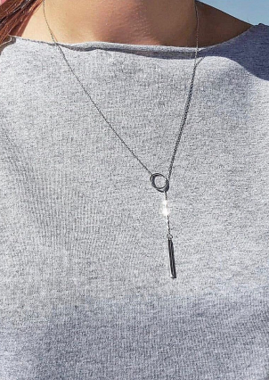 Кольє без вставок Срібло 925° (родій) кл2/803