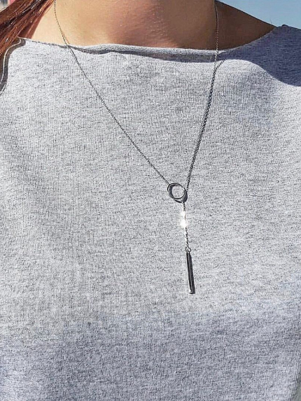 Кольє без вставок Срібло 925° (родій) кл2/803