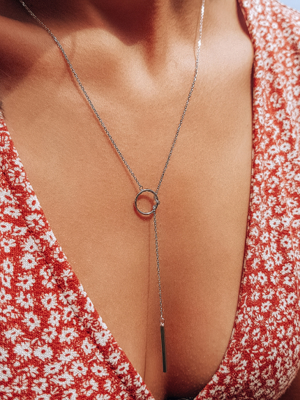 Кольє без вставок Срібло 925° (родій) кл2/803