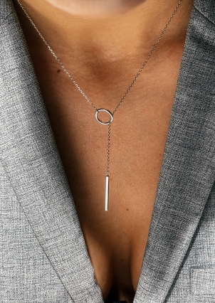 Кольє без вставок Срібло 925° (родій) кл2/803