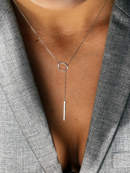 Кольє без вставок Срібло 925° (родій) кл2/803