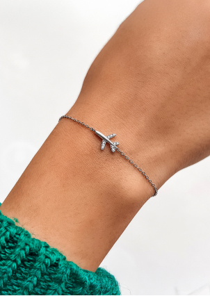 Браслет фіаніт Срібло 925° (родій) 150036