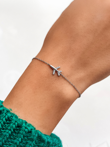 Браслет фіаніт Срібло 925° (родій) 150036