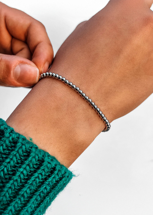 Браслет без вставок Срібло 925° (родій) 150002