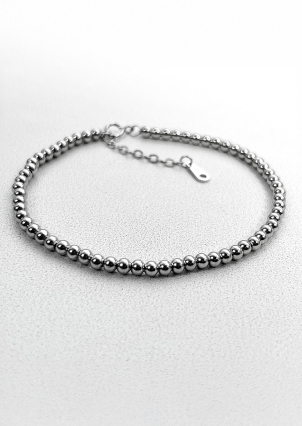 Браслет без вставок Срібло 925° (родій) 150002