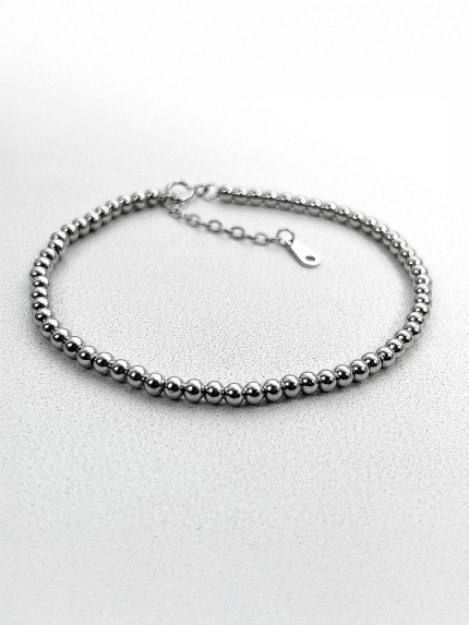 Браслет без вставок Срібло 925° (родій) 150002