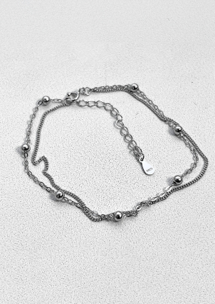 Браслет без вставок Срібло 925° (родій) 150028