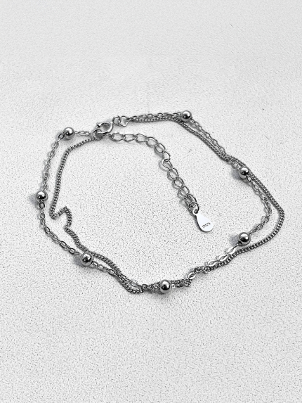 Браслет без вставок Срібло 925° (родій) 150028