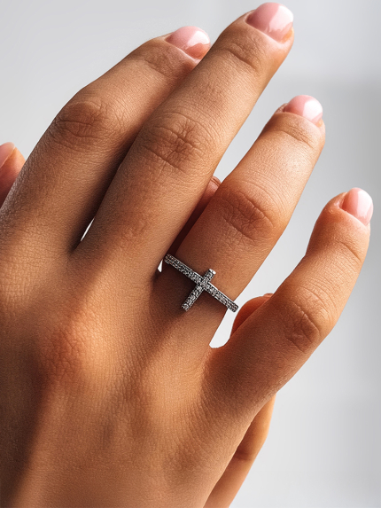 Каблучка фіаніт Срібло 925° (родій) 81081