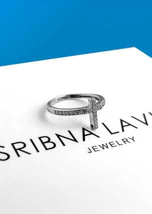 Каблучка фіаніт Срібло 925° (родій) 81081