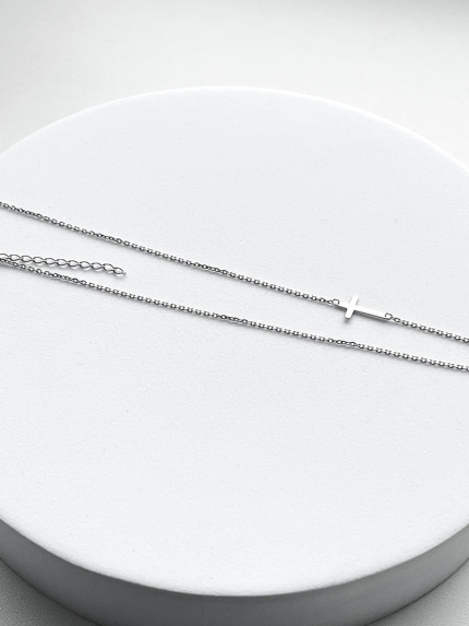 Кольє без вставок Срібло 925° (родій) 8610950