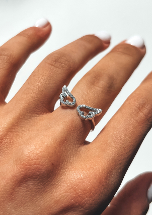 Каблучка фіаніт Срібло 925° (родій) кк2ф/1014