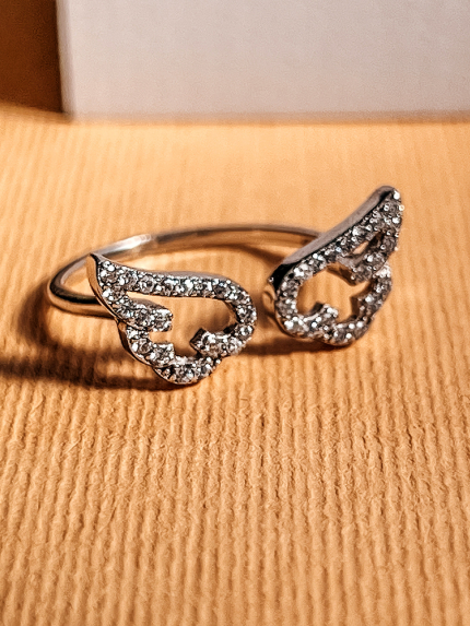 Pierścionek cyrkonia Srebro 925° (rod) кк2ф/1014