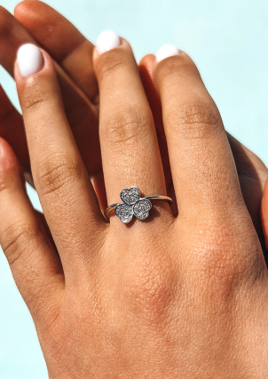 Каблучка фіаніт Срібло 925° (родій) 81513