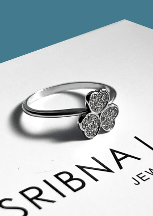 Каблучка фіаніт Срібло 925° (родій) 81513