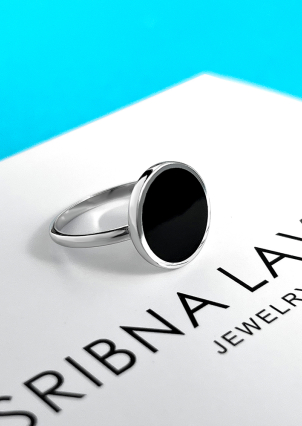 Каблучка емаль Срібло 925° (родій) 910022ч