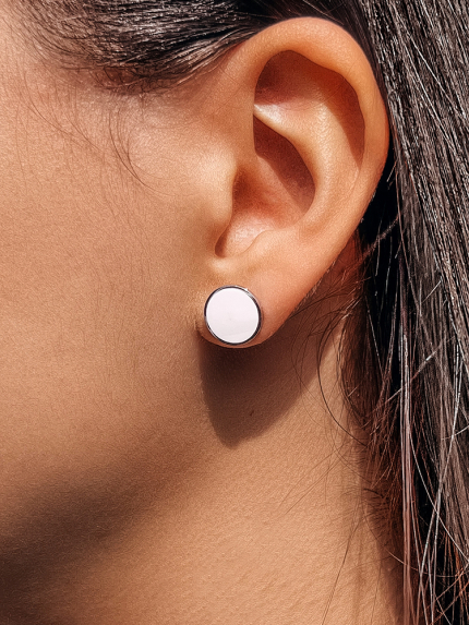 Сережки емаль Срібло 925° (родій) 929022б