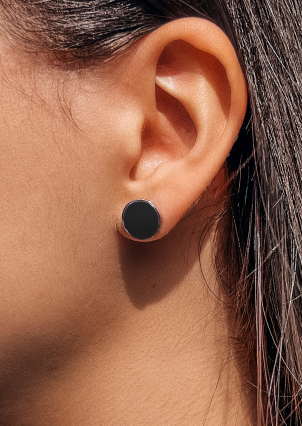 Сережки емаль Срібло 925° (родій) 929022ч